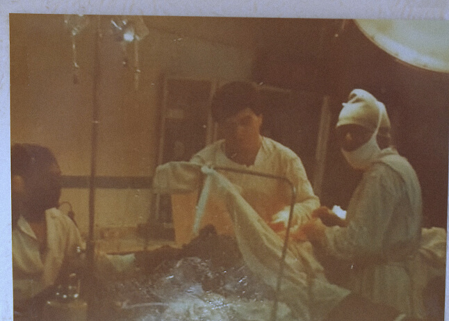 A photograph of Taher father as a surgeon